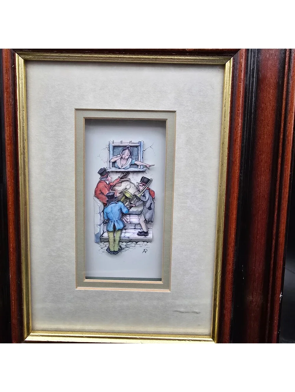 Vintage Anton Pieck 3D Decoupage Shadow Box Pair Consort Pictures Ireland Set 2